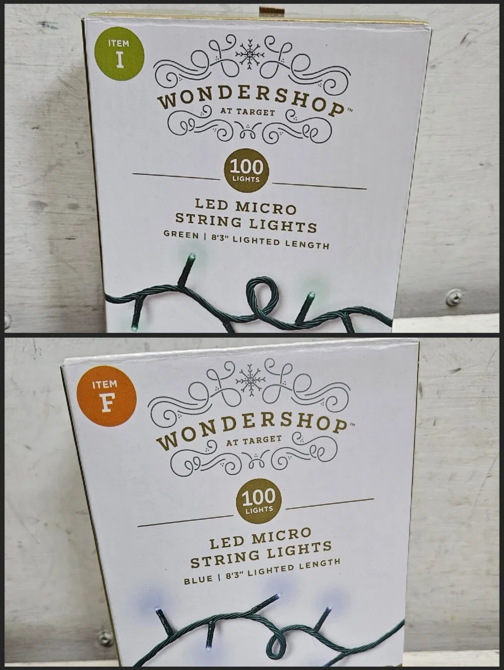 WONDERSHOP Green & Blue LED Micro String Lights New Christmas Holiday Decor